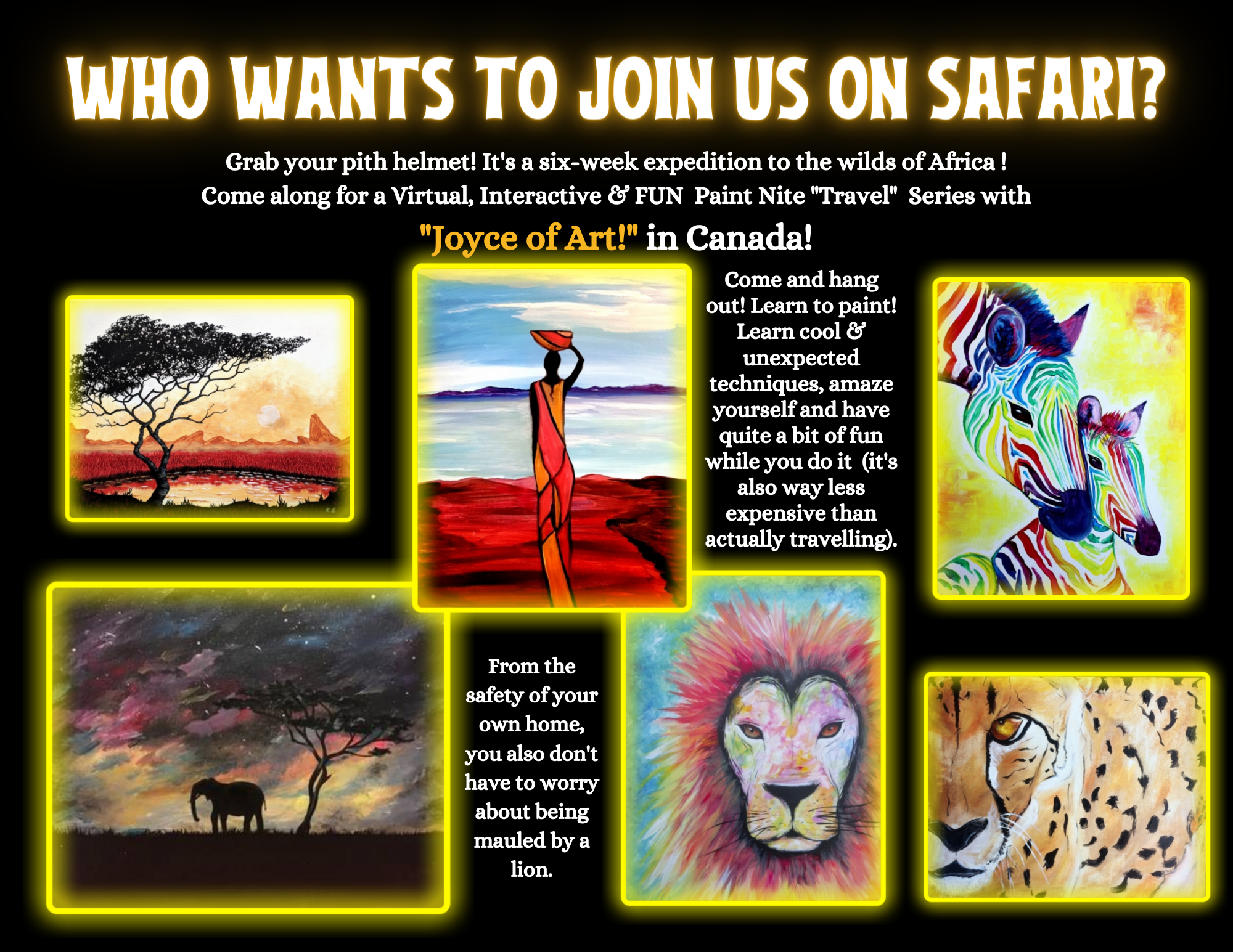 Series - African Safari Series (6 paintings) – Joyce of Art