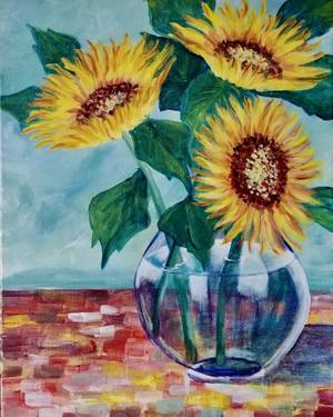 Sunflowers a la Van Gogh