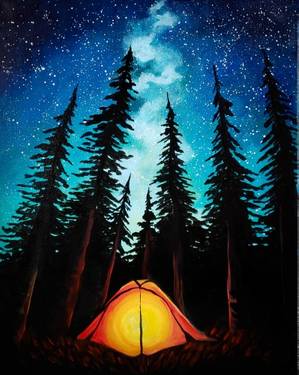 Camping Under Galaxy Stars