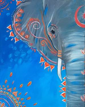 Bright Boho Elephant