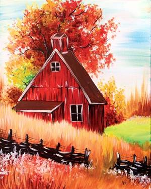 Red Autumn Barn