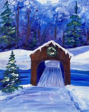 Covered Bridge in the Snow