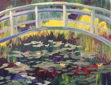 Impressionist Monet Bridge Over Lilies