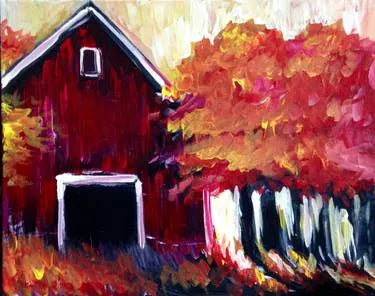 Red Barn in Autumn