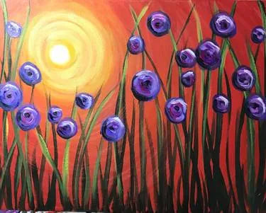 Van Gogh Irises in the Sunset