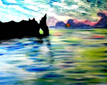 Monet's Sunset Cliff