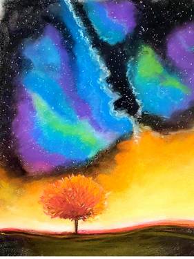 Autumn Galaxy in Soft Pastels