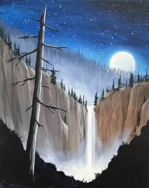 Moon Over Misty Falls